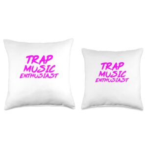 Trap Music Beats Enthusiast Trap Music Graphic Party Dance Throw Pillow, 16x16, Multicolor