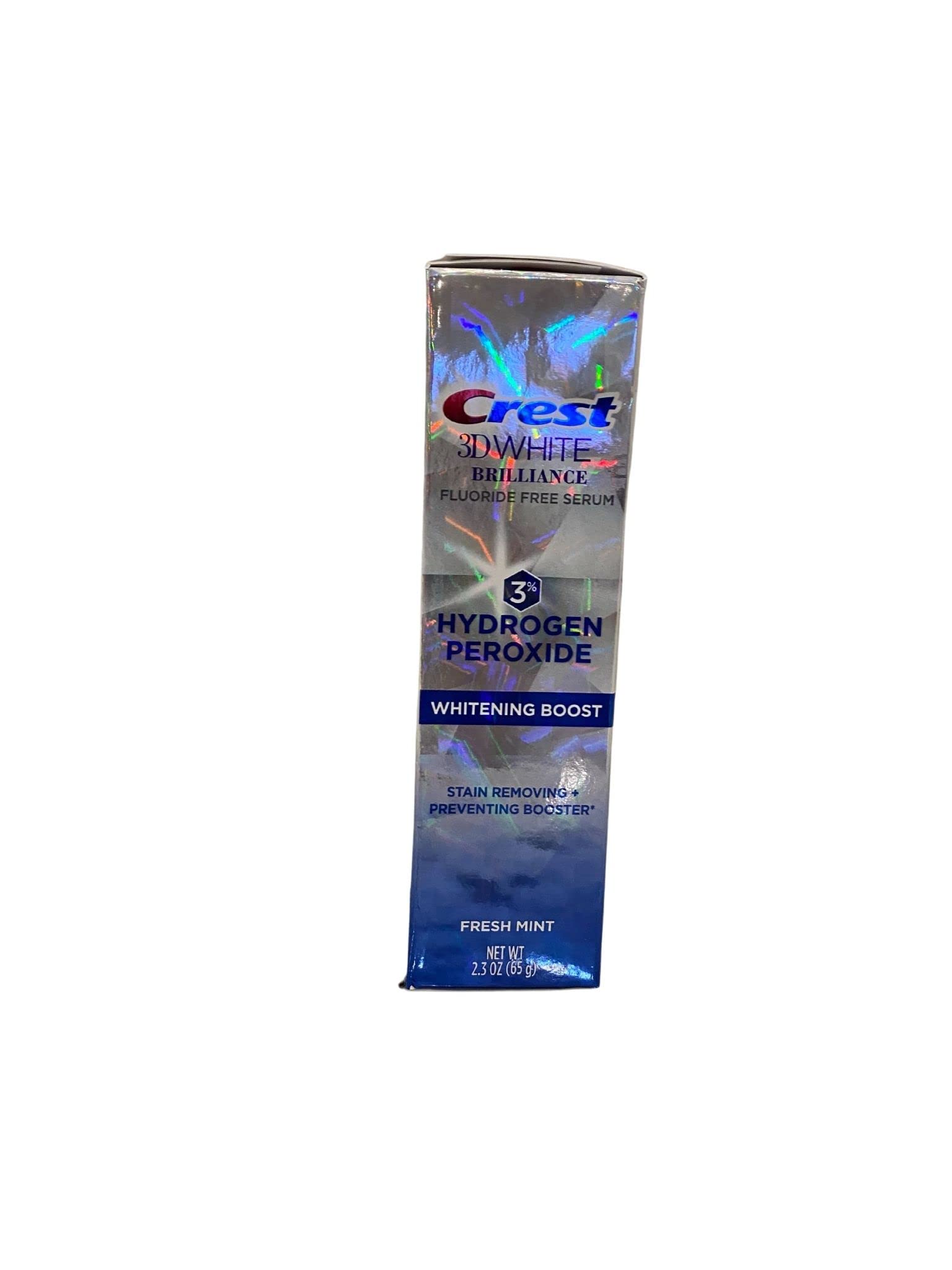 Crest 3D White Brilliance Hydrogen Peroxide Whitening Boost Tooth Paste 2.3 OZ. Pack of 3