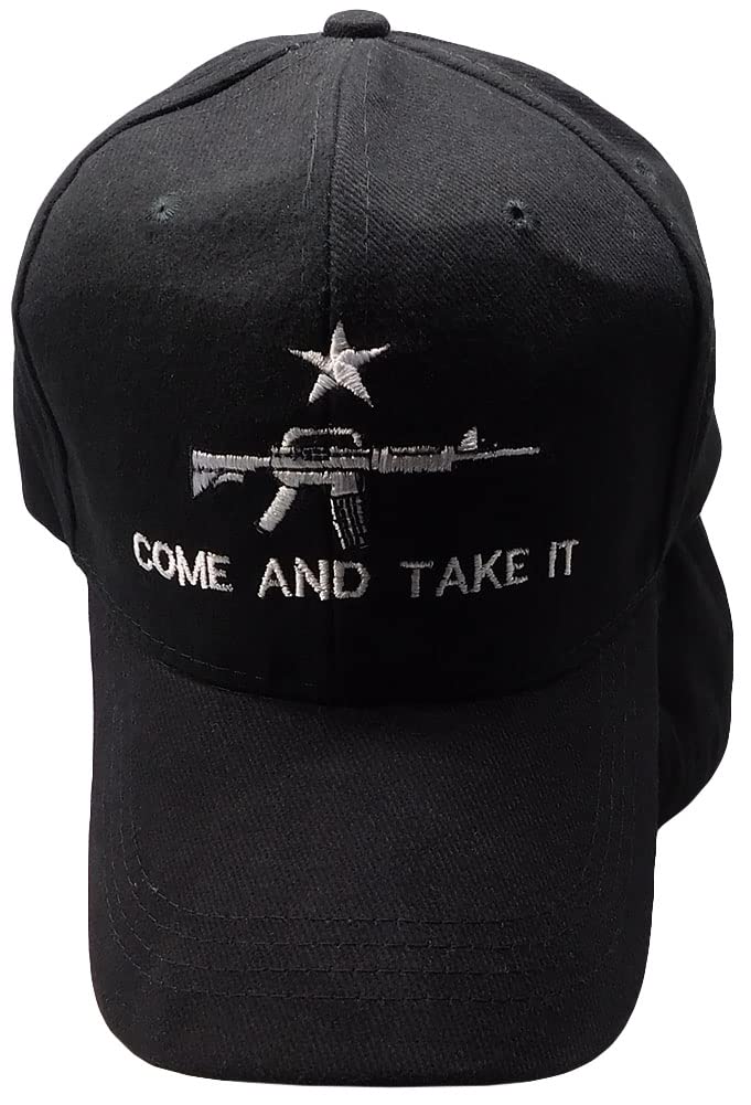 Trade Winds M-4 Come and Take It Cati Black Cotton Adjustable Embroidered Baseball Hat Cap