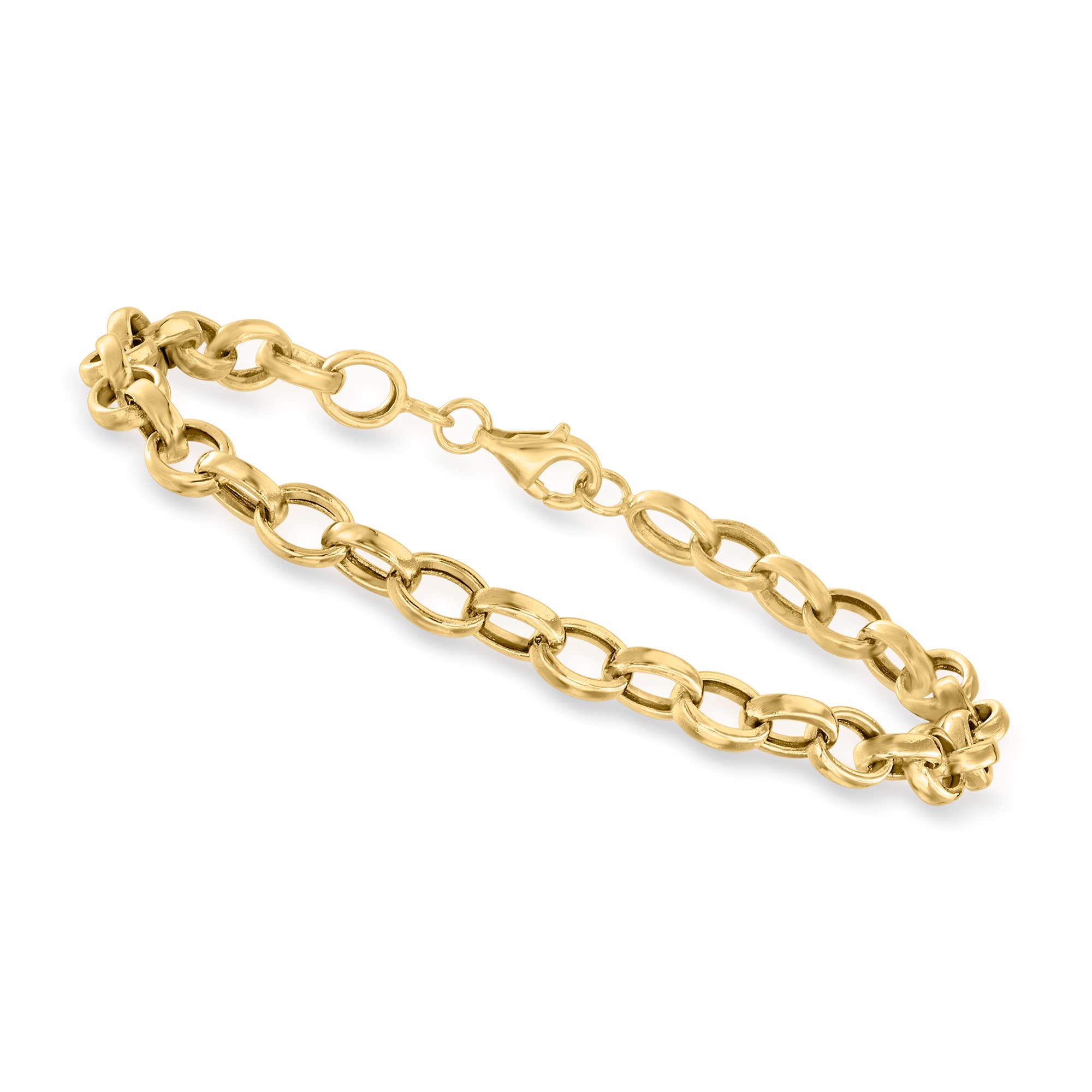 Canaria 10kt Yellow Gold Cable-Link Bracelet. 7 inches