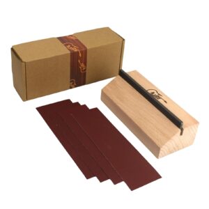 iLuiz 35/90 Degree Fret End Beveling File 2 in 1 Guitar Bass Fret End Dressing Fret Crowning End Bevel File Luthier Tools With 600 1000 Grit Sandpaper