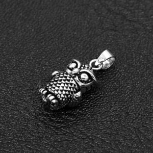 UNIQSUM Movable OWL 925 Sterling Silver Pendant Medal for necklace