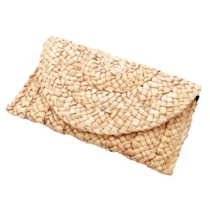 Lytosmoo Straw Clutch Purses for Women Woven Straw Beach Handbag Envelope Clutch Rattan Clutch for Summer