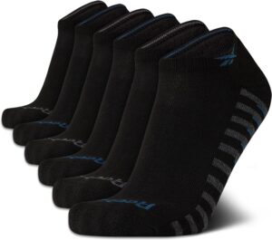 reebok men’s low cut socks – 6 pack basic cushion low cut no show socks for men - men's athletic socks (size: 6-12.5), size 6-12.5, jet black