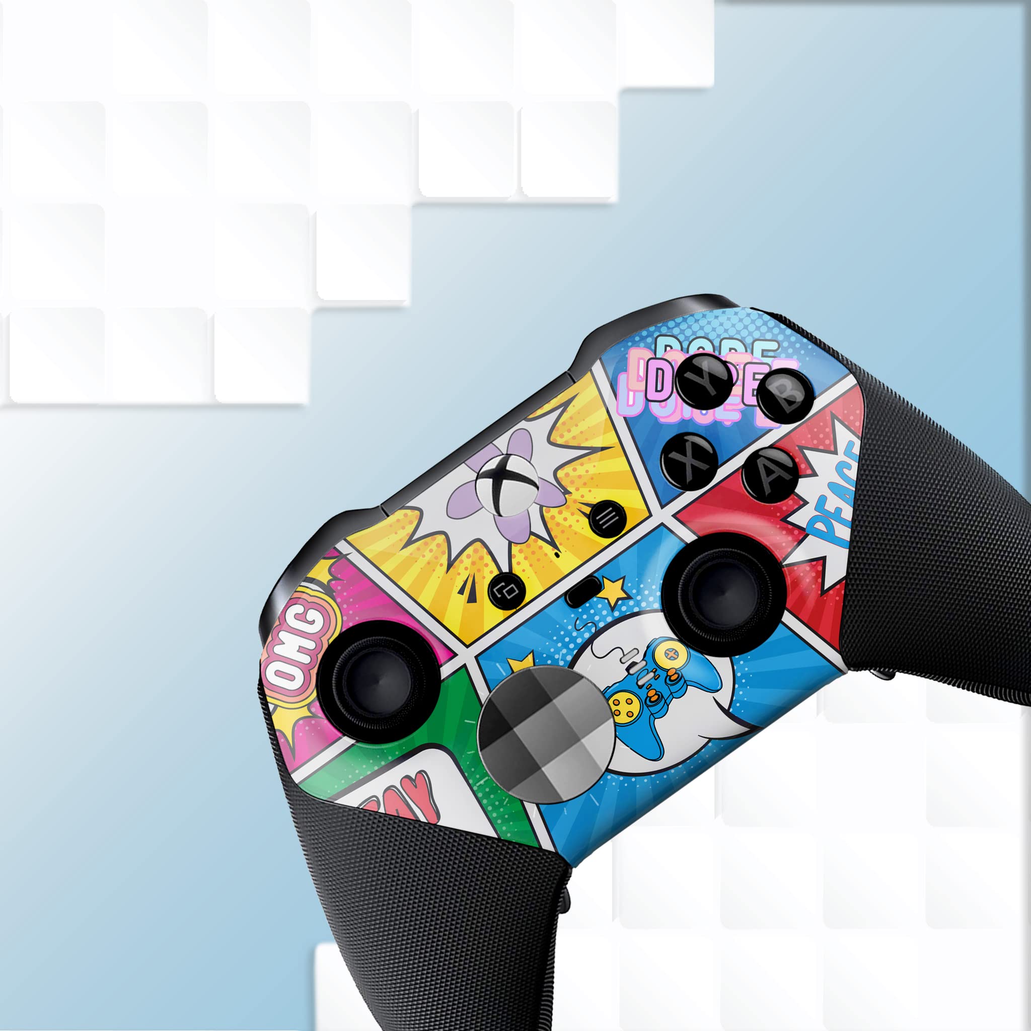 Retro Comic Customised Wireless Controller for Elite by BCB. Original Elite Series 2 Controller Compatible with Xbox One / Series X & S. Customized with Water Transfer Printing (Not a Skin)