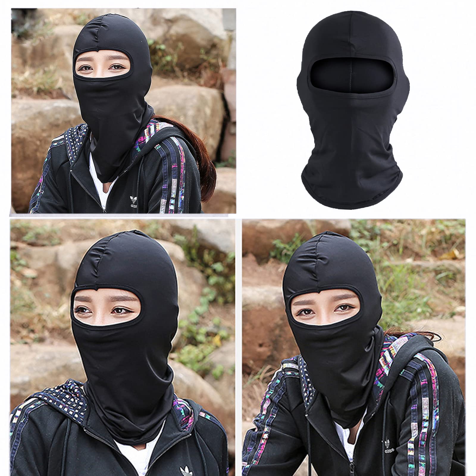 Balaclava Tactical Skull Motorcycle Full Face Ski Mask,Winter Windproof for Running Riding,Outdoor Sports Such as Uv Protection, Cycling, Running, Climbing, Climbing, Fishing, Thin Hat for Women Men