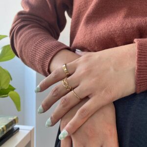 14K Gold Filled Stacking Rings for Women Band Rings for Women Thin Gold Ring Plain Gold Statement Ring Gold Rings for Women Comfort Fit Size 6