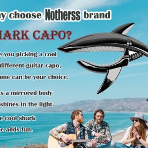 Capo,Guitar Capo for Acoustic Guitar and Electric Guitar,Ukulele,Mandolin,Banjo,Shark Capo Looks Cool-Notherss