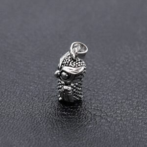 UNIQSUM Movable OWL 925 Sterling Silver Pendant Medal for necklace