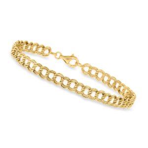 Canaria 10kt Yellow Gold Curb-Link Bracelet. 7 inches