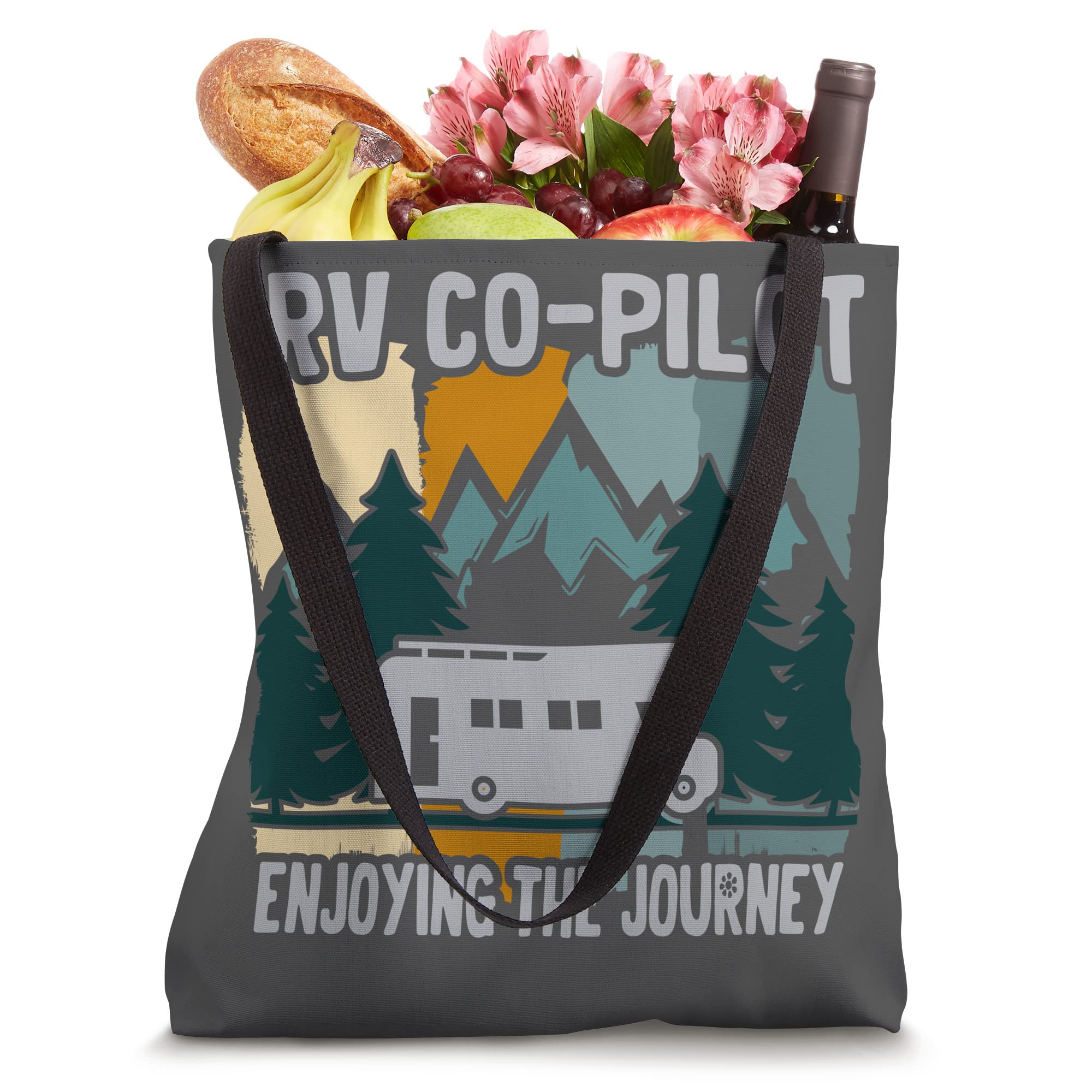 RV Co-Pilot Enjoying The Journey Glamping Rv Camping Tote Bag