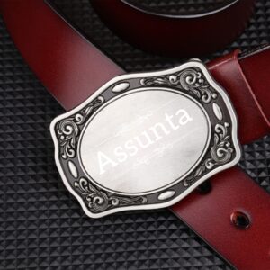 Sinseike Personalized Western Cowboy Name Belt Buckle for Men (classic)