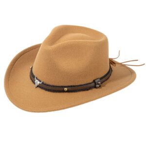 toppers wide brim fedora hats for womens mens cowboy hat outdoor panama hat camel