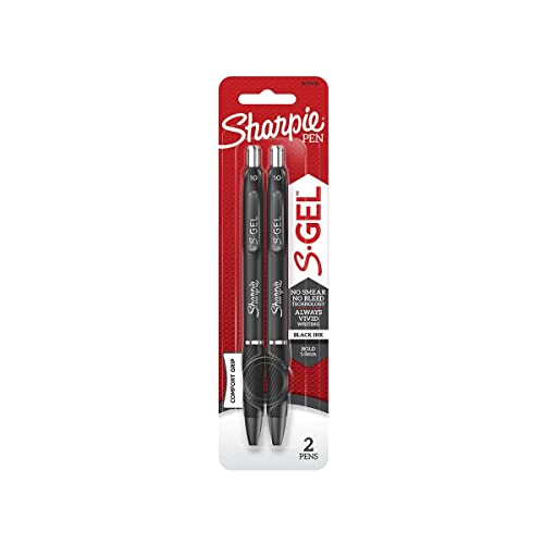 Dymo 2096126 Sharpie Gel 1.0mm 2ct Black