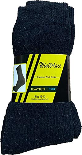 48 Pairs Bulk Thermal Work Socks for Men, Heavy Duty Thick Winter Boot Sock