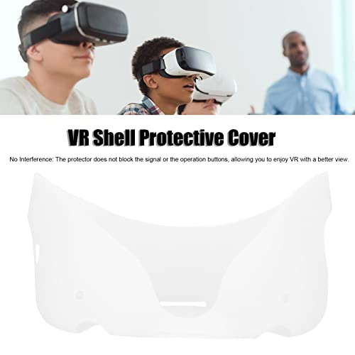 VR Glasses Silicone Protective Cover for Oculus Quest 2, Scratch Proof and Shock Resistance VR Headset Protective Shell Mask Accessories(White)