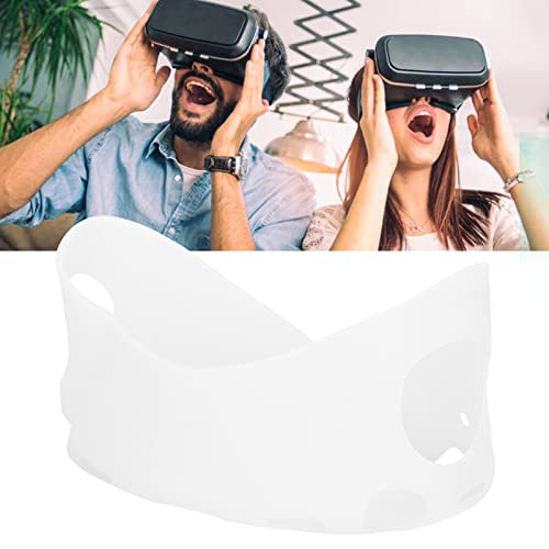 VR Glasses Silicone Protective Cover for Oculus Quest 2, Scratch Proof and Shock Resistance VR Headset Protective Shell Mask Accessories(White)