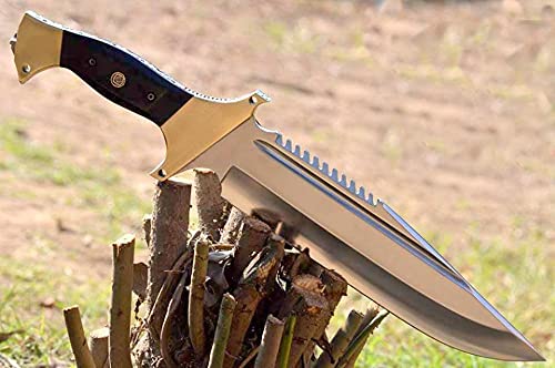 Wilson Roy Hand Made D2 steel Knife Camping, Hunting and Survival Full Tang Knife Big Rambo Knife