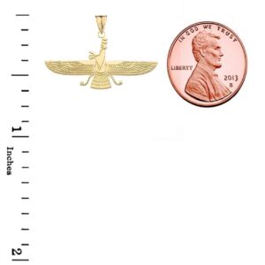 Dainty 10k Yellow Gold Faravahar Pendant