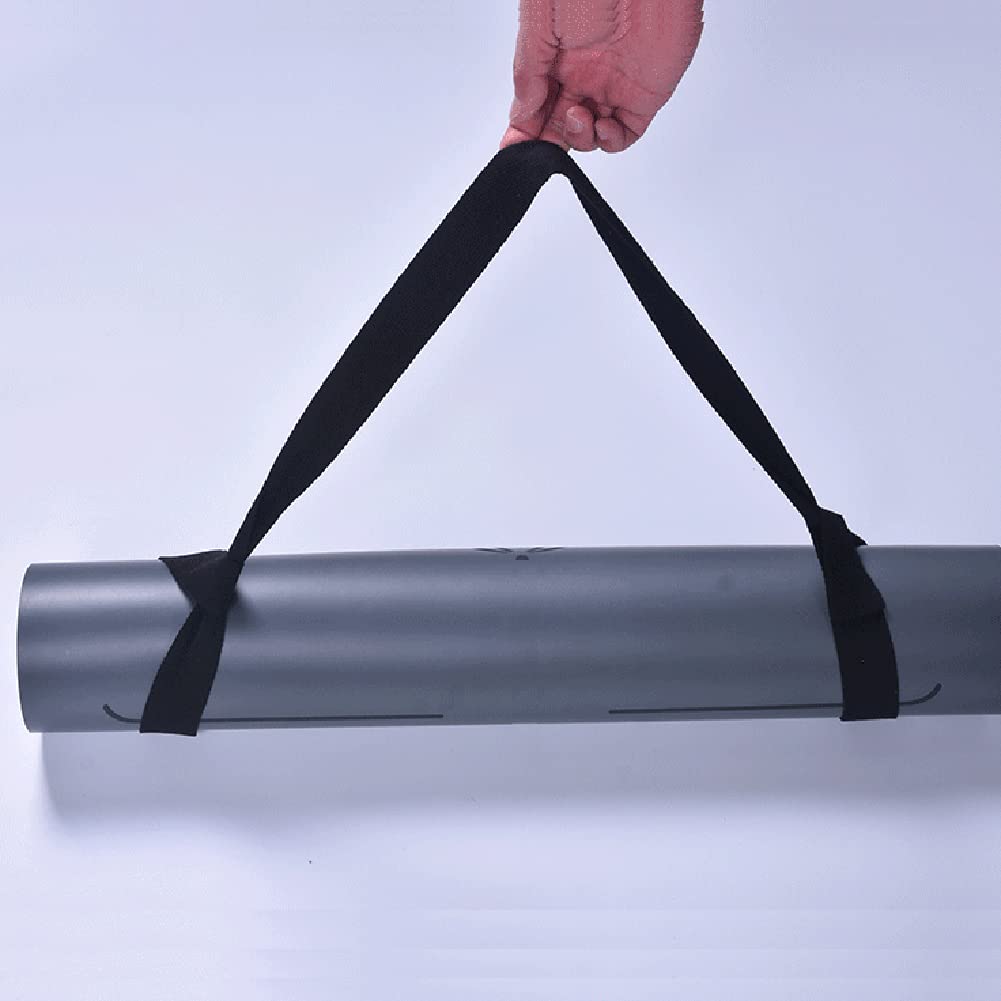 2Pcs Portable Yoga Mat Carrying Strap Carrier Adjustable Exercise Yoga Mat Straps Sling Yoga Accessories for Women and Men, Black