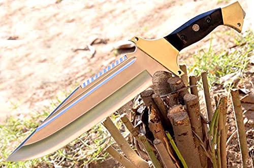 Wilson Roy Hand Made D2 steel Knife Camping, Hunting and Survival Full Tang Knife Big Rambo Knife