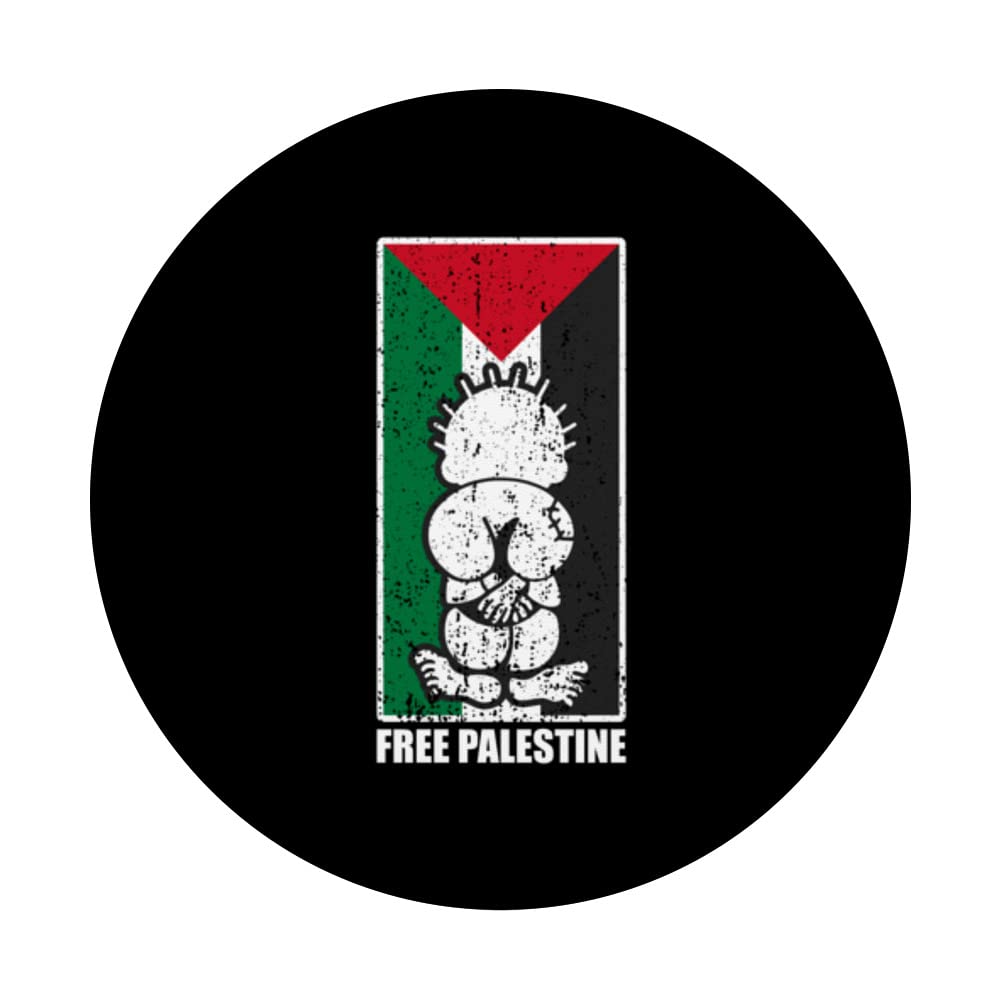 Free Palestine Flag Hanthala Gaza Save Sheikh Jarrah PopSockets Swappable PopGrip