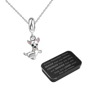 bnql chihuahua pendant necklace chihuahua gifts for chihuahua lovers chihuahua jewelry gifts for women inspirational gifts (chihuahua necklace)