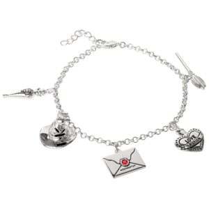 Harry Potter Womens Charm Bracelet - 7-inch Silver Bracelet Charms Jewelry