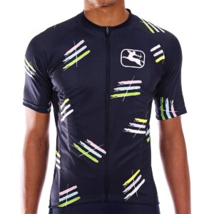 Giordana Men's Premier Tech Vero Pro Team Short Sleeve Cycling Jersey, Midnight Blue w/Pink, 3XL