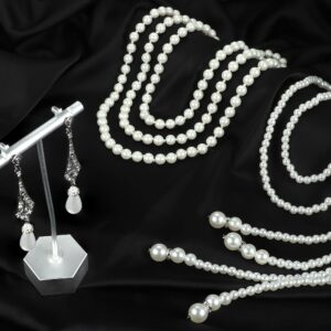 YADOCA 1920s Faux Pearl Necklace Earrings For Women Flapper Beads Long Pearls Necklace For Halloween Costume Jewelry Accessories