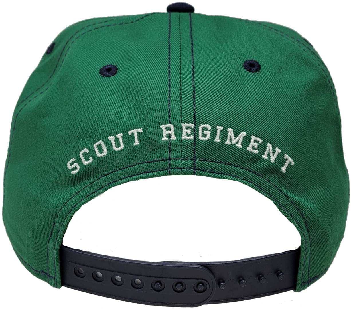 Attack on Titan Season 4 Green and Black Scout Regiment Shield Embroidered Flat Bill Snapback 5 Panel Adult Unisex Hat