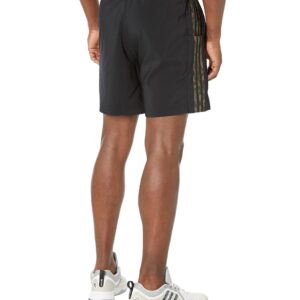 adidas Men's AEROREADY Essentials Chelsea 3-Stripes Shorts, Black/Olive Strata, Small