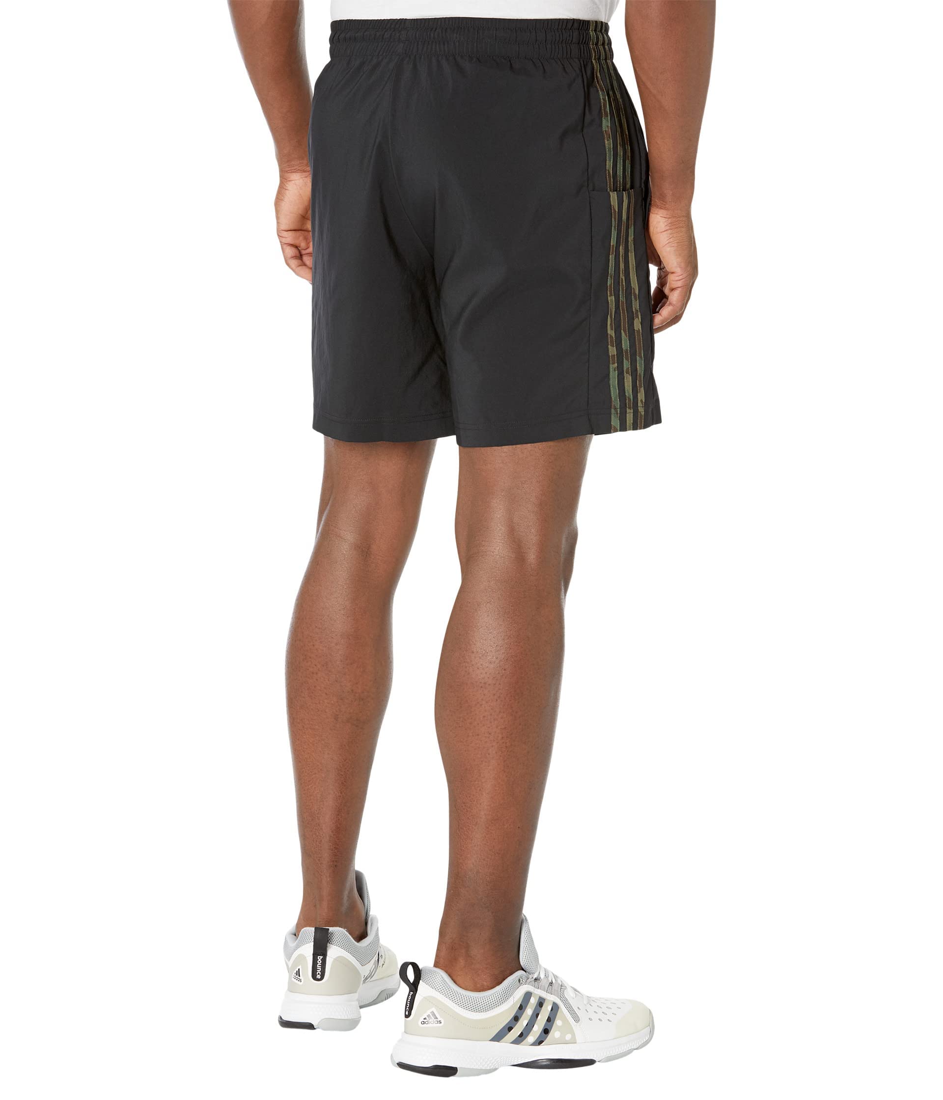 adidas Men's AEROREADY Essentials Chelsea 3-Stripes Shorts, Black/Olive Strata, Small