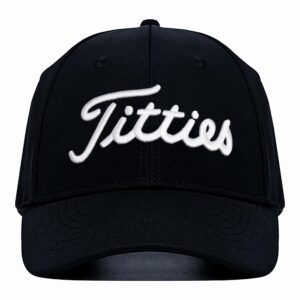 Bamveio Titties Hat Titties Golf Hats for Men Women,Funny Tittes Hat, Titliest Cap, Black