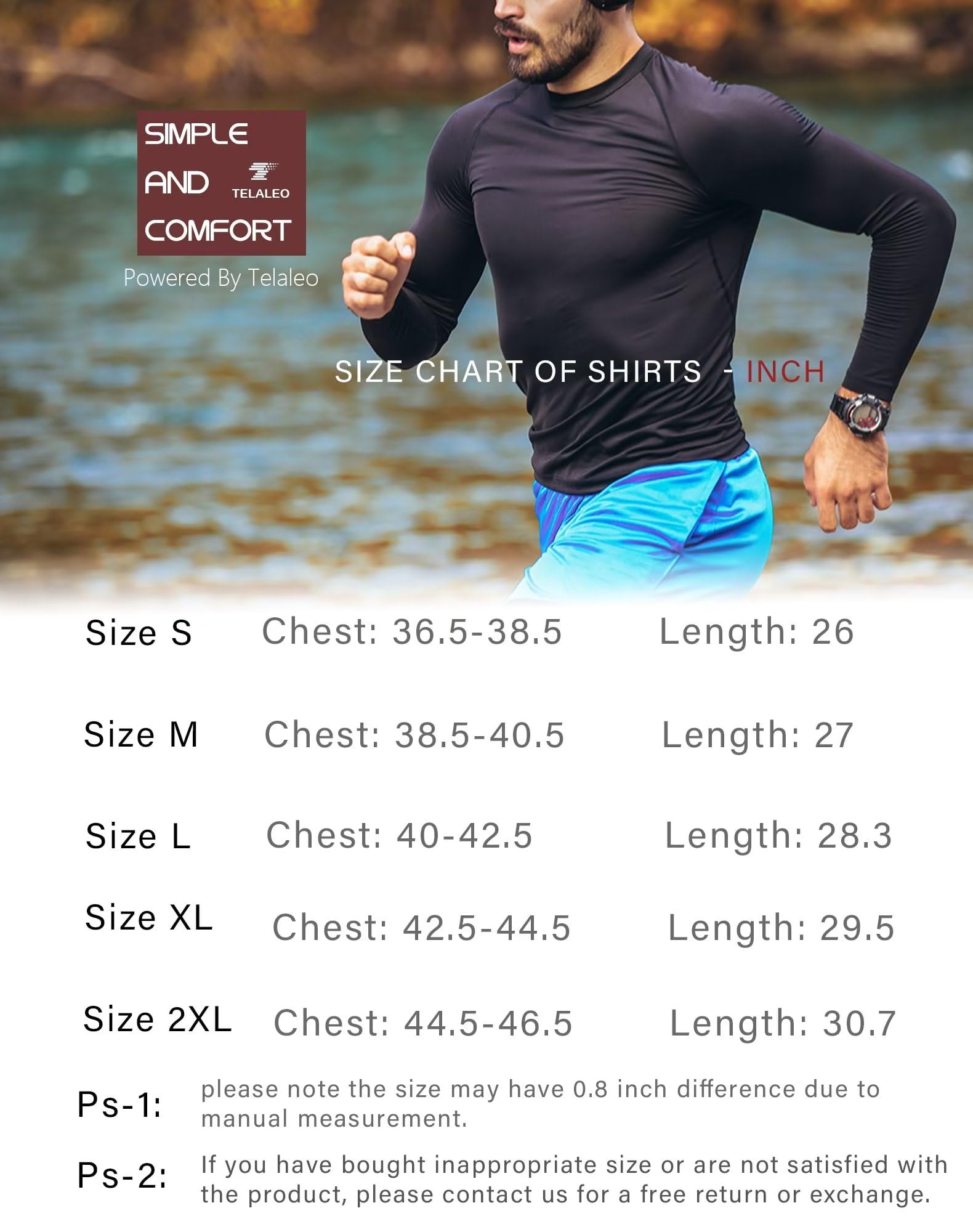 4 Pack Men's Compression Shirts Long Sleeve UPF SPF Rash Guard Workout Base Layer Undershirt Gear M