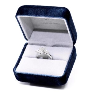 3Ct Moissanite Engagement Ring, 18K Real Gold Plated, Moissanite