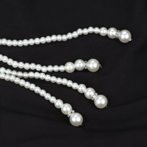 YADOCA 1920s Faux Pearl Necklace Earrings For Women Flapper Beads Long Pearls Necklace For Halloween Costume Jewelry Accessories