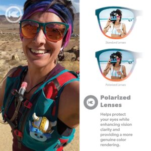 Knockaround Premiums Sport - Polarized Running Sunglasses for Women & Men - Impact Resistant Lenses & Full UV400 Protection, Desert