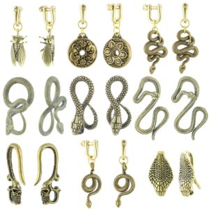 Balala Solid Brass Snake Ear Gauges Piercing Tunnels plugs Ear Weights Hanger Spreader Stretching Kit