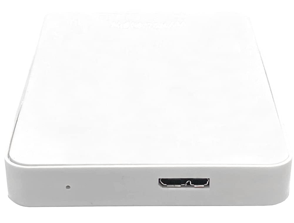 Avolusion Z1-S USB 3.0 Portable External Gaming Hard Drive - White (for PS5, Pre-Formatted) - 2 Year Warranty (2TB)