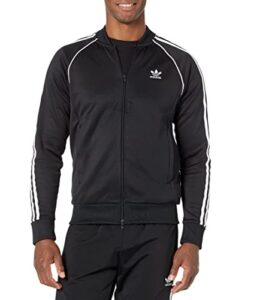 adidas men's adicolor classics superstar track top, black, small