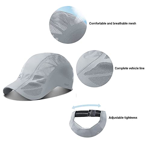 HCSTYOP Men Mesh Cap Baseball Cap Running Hat Quick Drying Hats Unisex Breathable Sport Solid Color Snapback Hat for Unisex