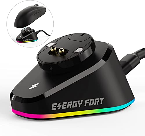 for Logitech G Pro Wireless Gaming Mouse Charging Dock RGB Compatible with Logitech G PRO X Superlight 2(2023), G502X Lightspeed,G903 Lightspeed for Razer Wireless Mouse/Logitech Powerplay Wireless