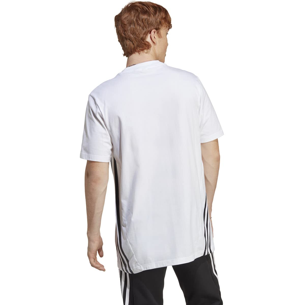 adidas Men's Future Icon 3-Stripes T-Shirt, White, Large