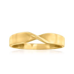 canaria 10kt yellow gold twisted ring. size 9