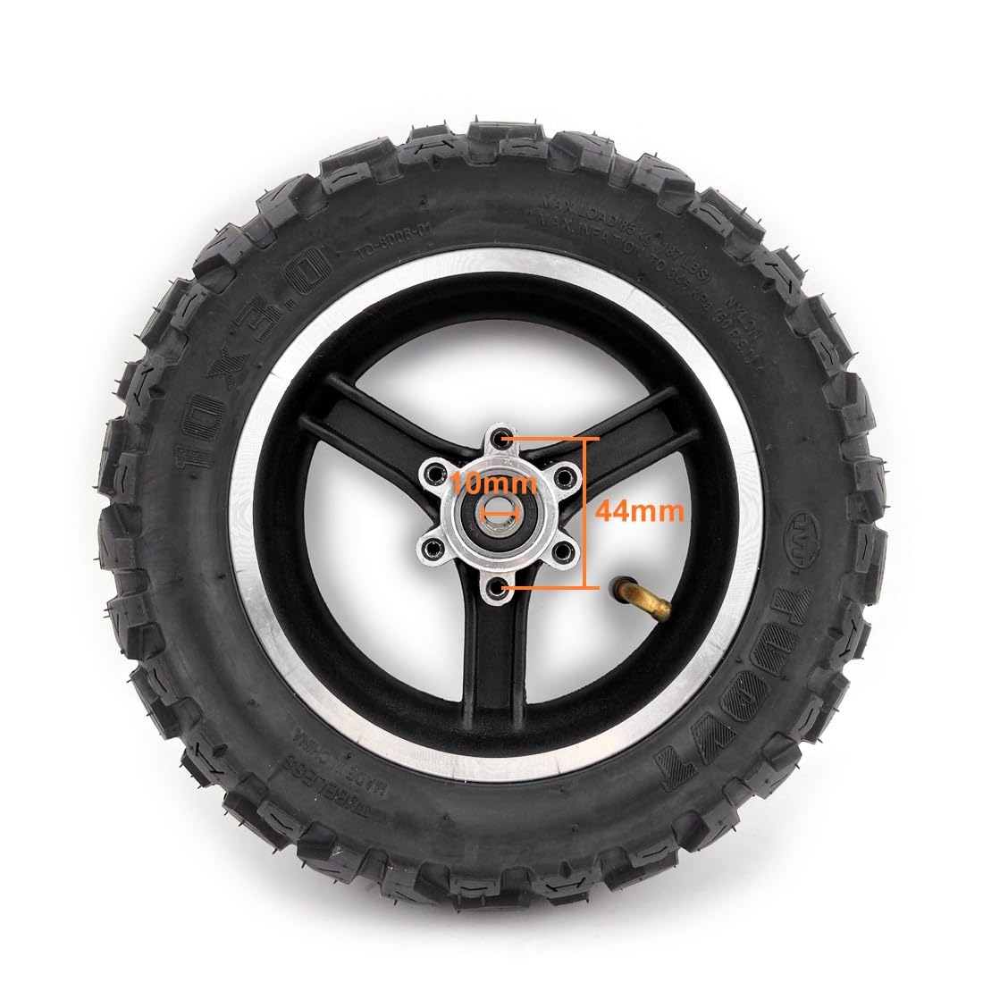 L-faster 10x3.0 Inflatable Wheel with Mountain Tyre and Inner Tube Compatible with Disc Brake for Off-Road Electric Scooter