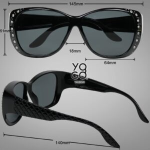 Sunglasses that Fit Over Glasses for Women UV Protection Polarized and Night Vision Fitover Eyeglasses