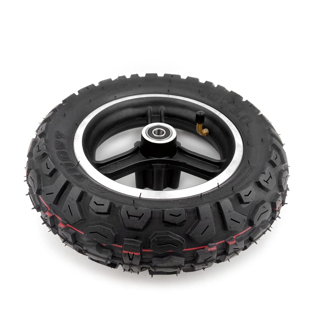 L-faster 10x3.0 Inflatable Wheel with Mountain Tyre and Inner Tube Compatible with Disc Brake for Off-Road Electric Scooter