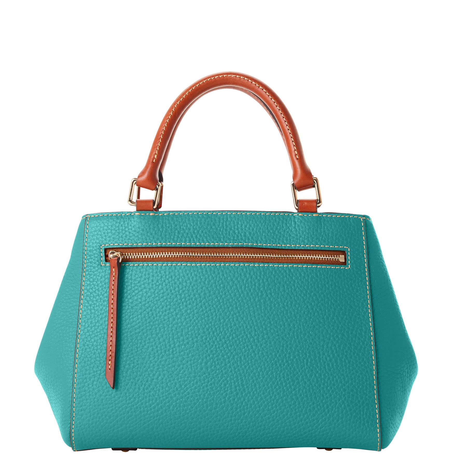 Dooney & Bourke Handbag, Pebble Grain Small Zip Satchel - Spearmint