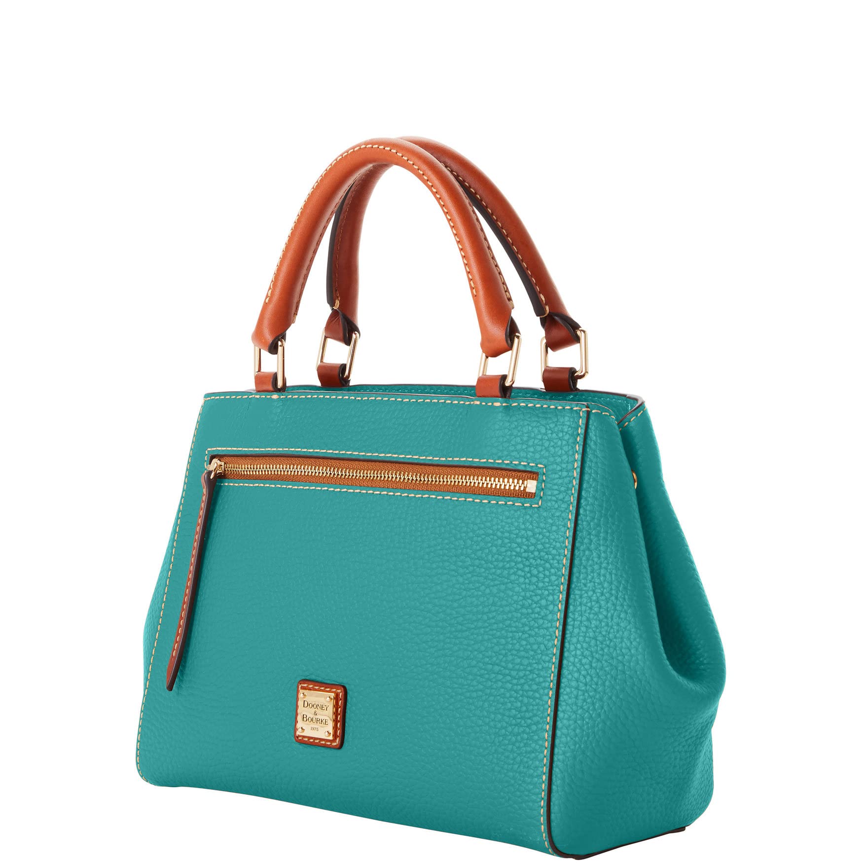 Dooney & Bourke Handbag, Pebble Grain Small Zip Satchel - Spearmint